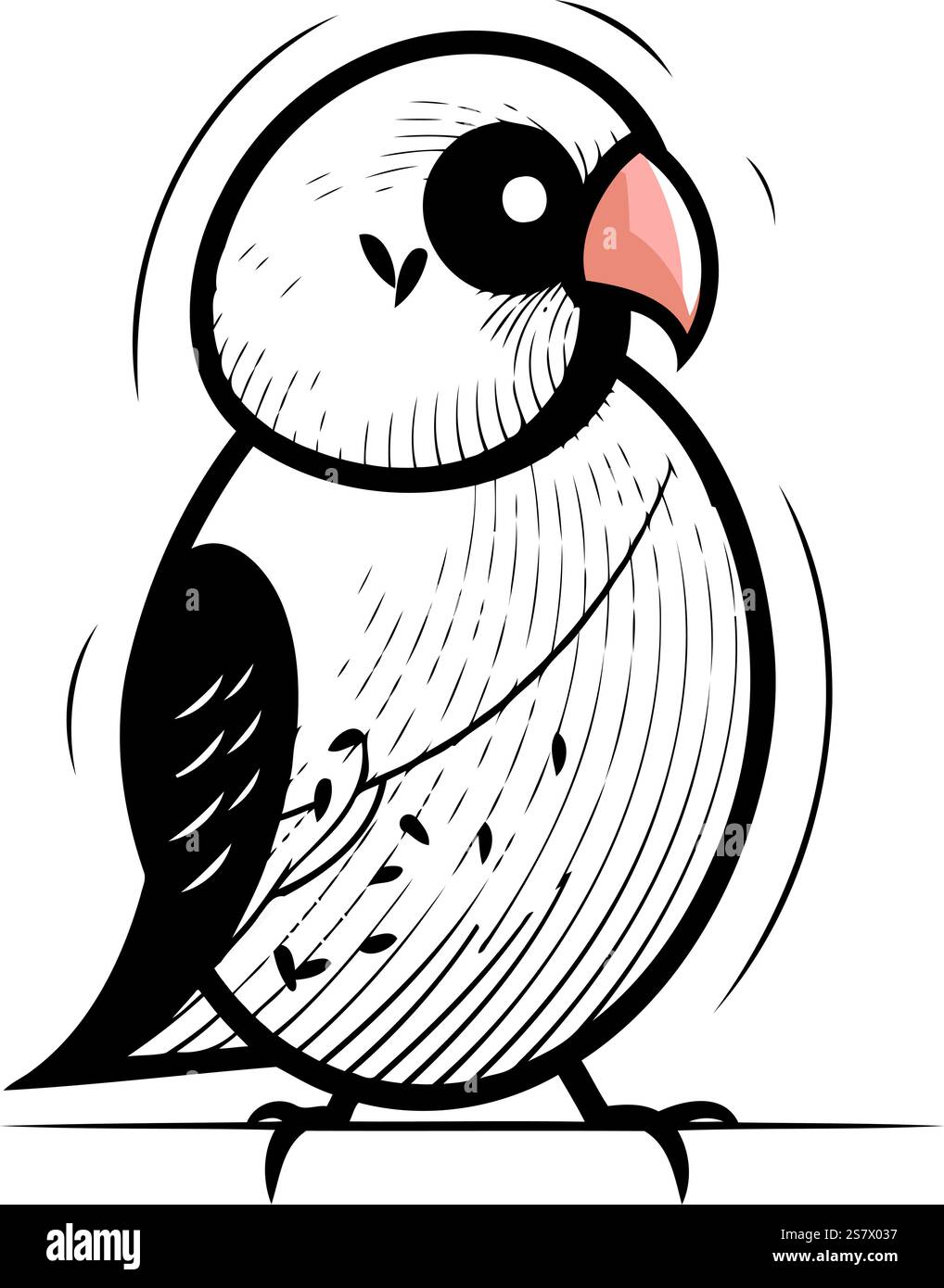 Illustration of a cute cartoon owl on a white background. Vector ...