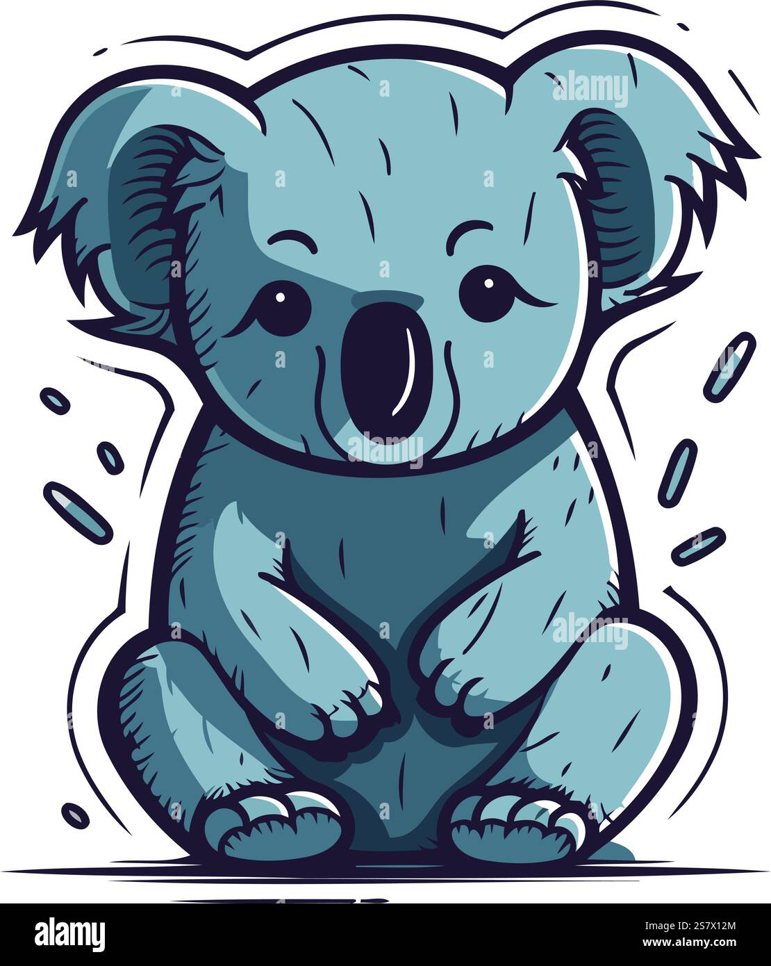 Cute cartoon koala. Vector illustration of a koala Stock Vector Image ...