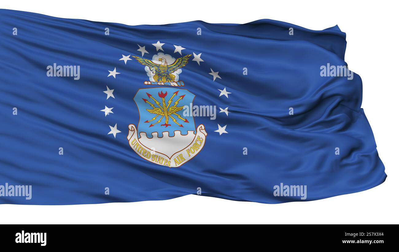 United States Air Force Flag, Isolated On White Background Stock Photo ...