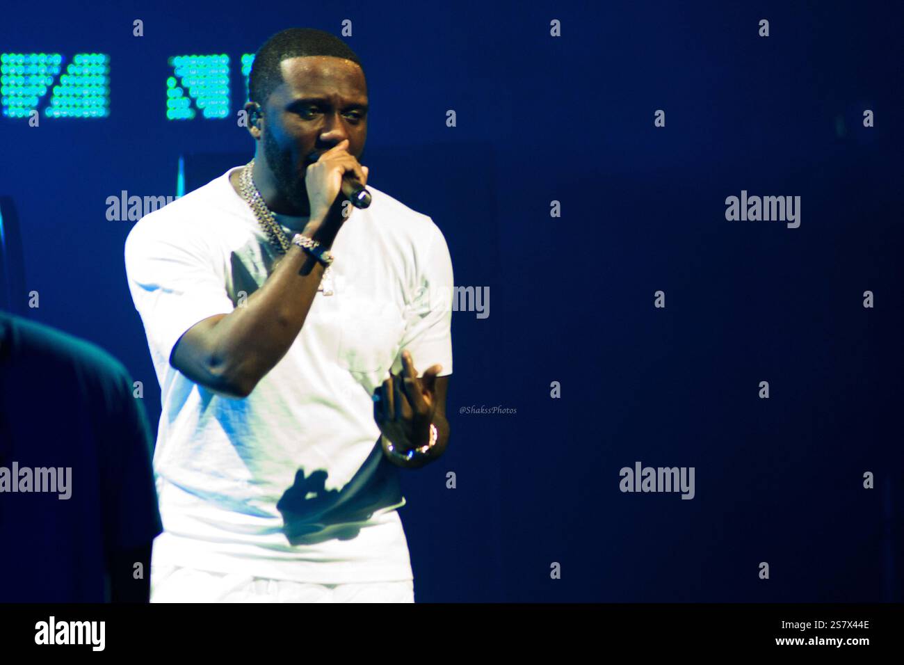 British Rapper Headie One performing live at SSE Wemblew on 27th November 2021 Stock Photo