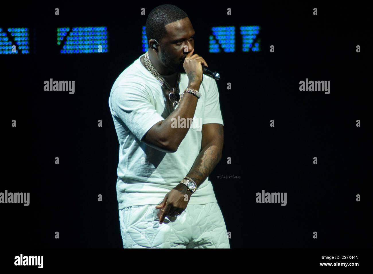 British Rapper Headie One performing live at SSE Wemblew on 27th November 2021 Stock Photo