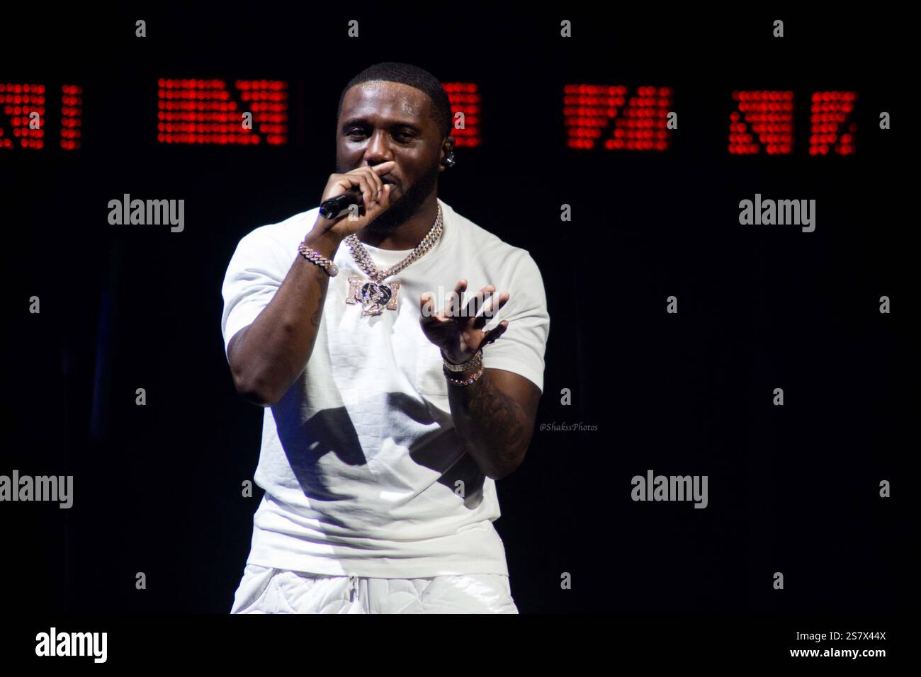British Rapper Headie One performing live at SSE Wemblew on 27th November 2021 Stock Photo