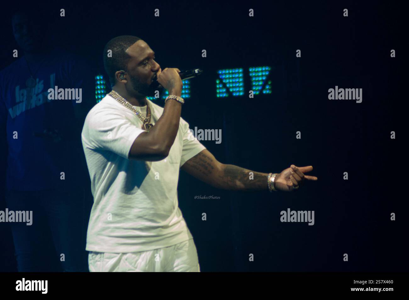 British Rapper Headie One performing live at SSE Wemblew on 27th November 2021 Stock Photo