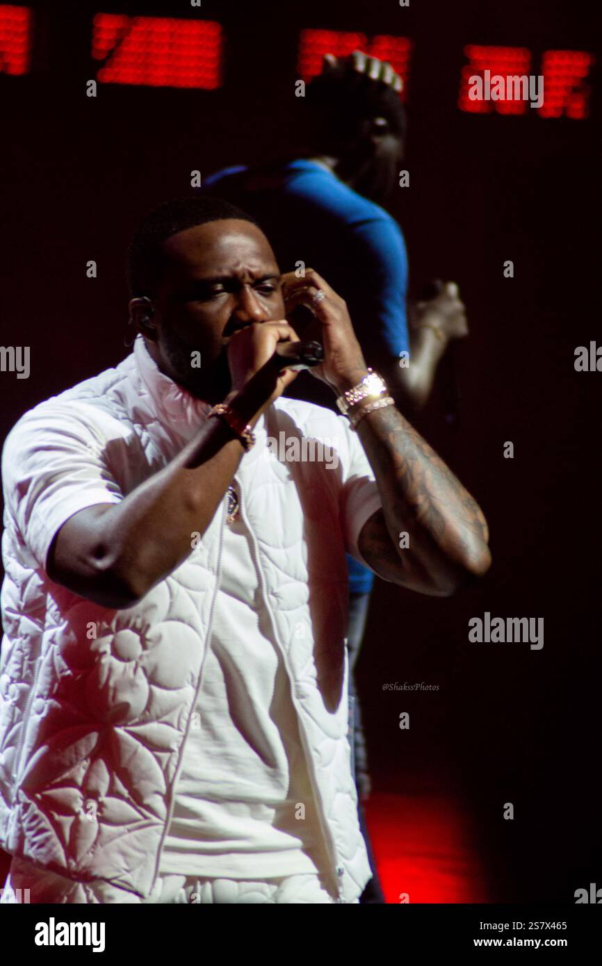 British Rapper Headie One performing live at SSE Wemblew on 27th November 2021 Stock Photo