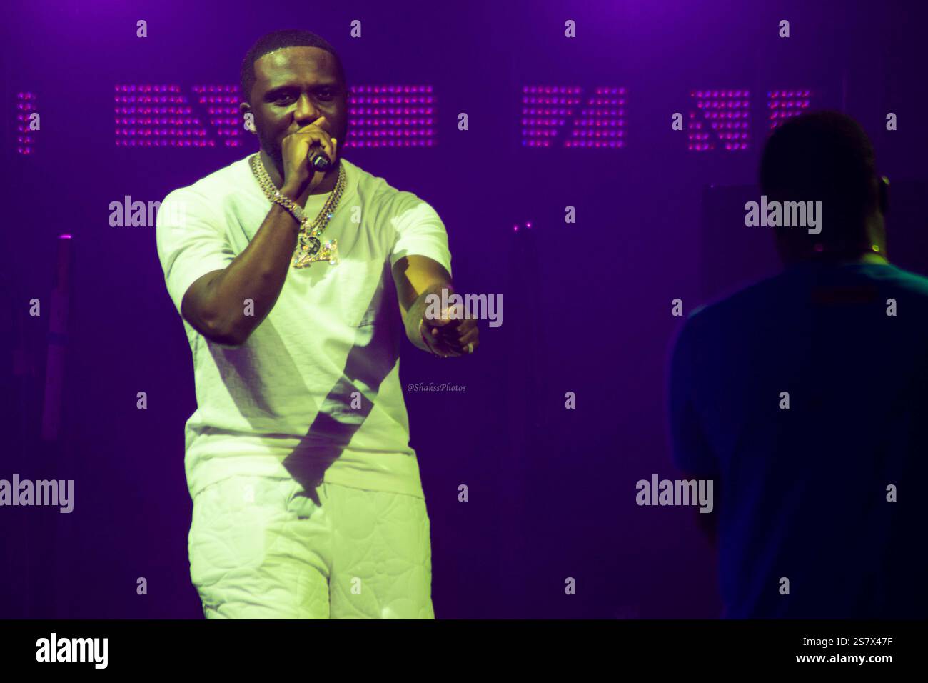 British Rapper Headie One performing live at SSE Wemblew on 27th November 2021 Stock Photo