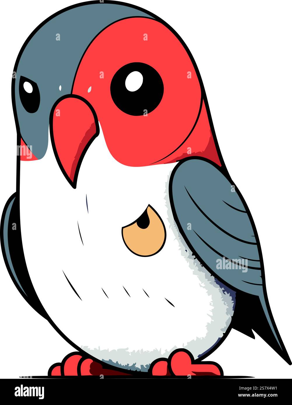 Cute little bird. Vector illustration isolated on a white background ...