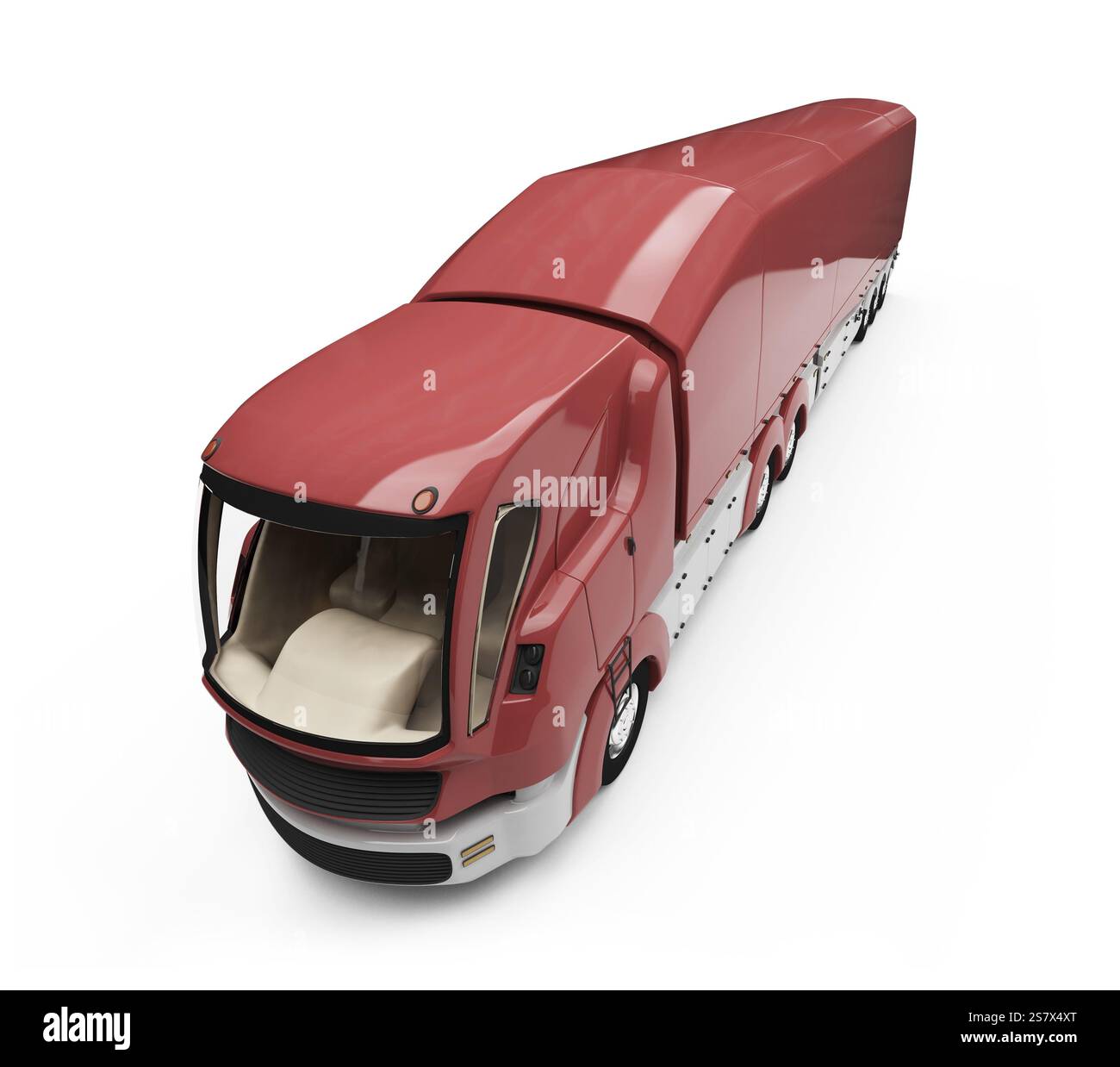 Isolated cargo truck over white background Stock Photo