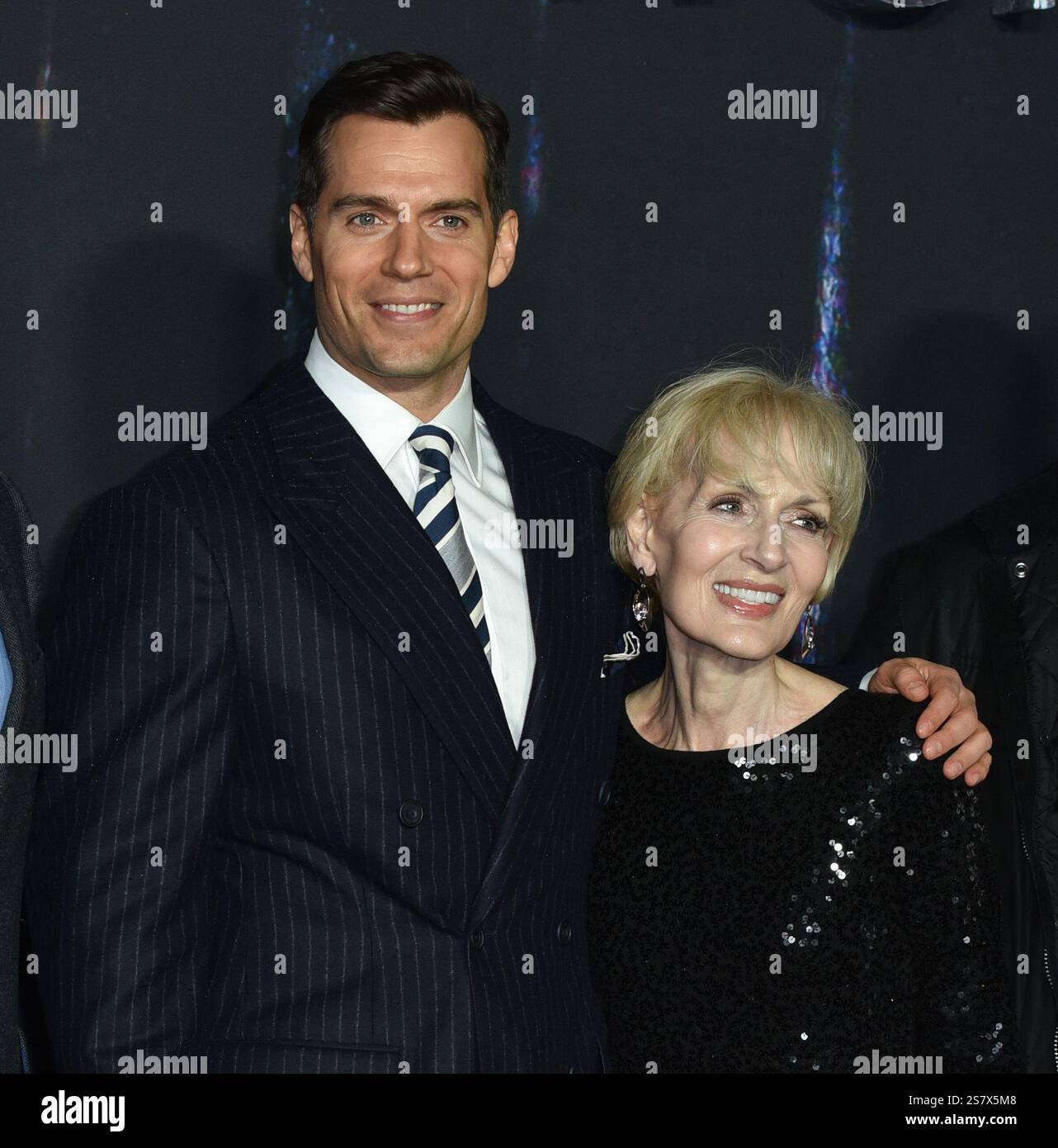 Henry Cavill and mother Marianne Cavill attends the World Premiere of
