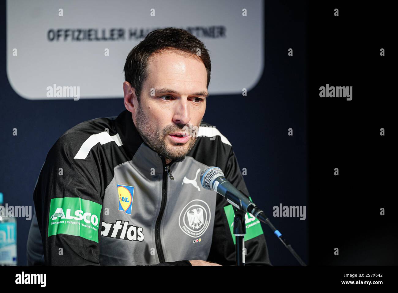 Benjamin Hatton Benjamin Chatton (Deutschland, Manager) DEN, Pressekonferenz ...