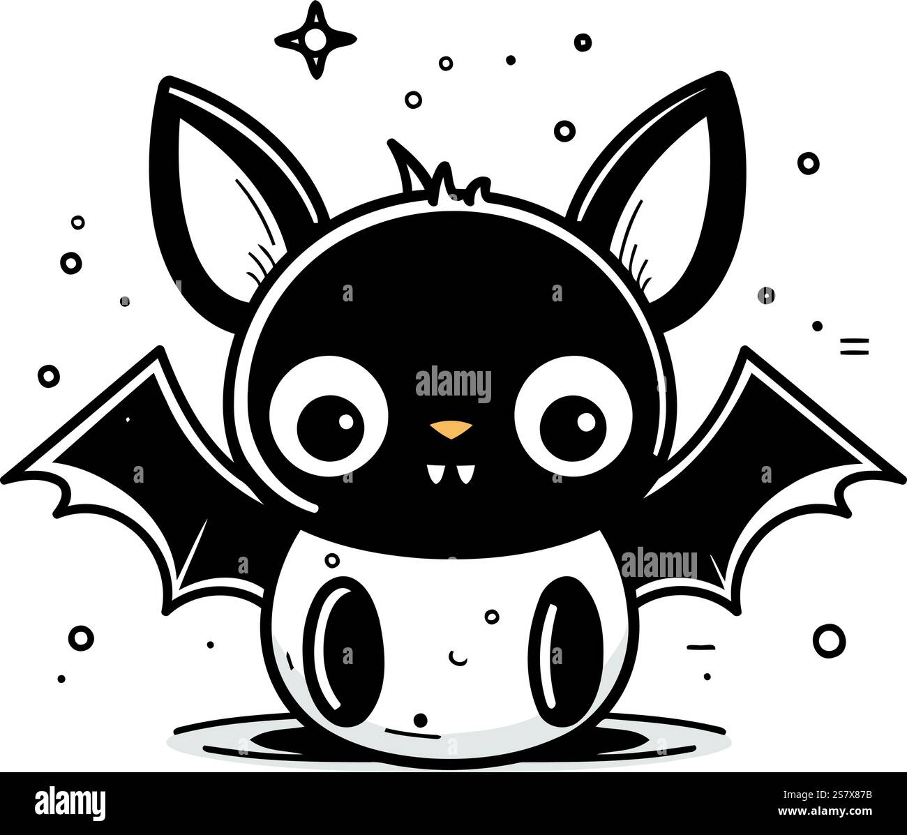 Bat Cartoon Vector File Cute cartoon bat. Vector illustration isolated on a white background ...