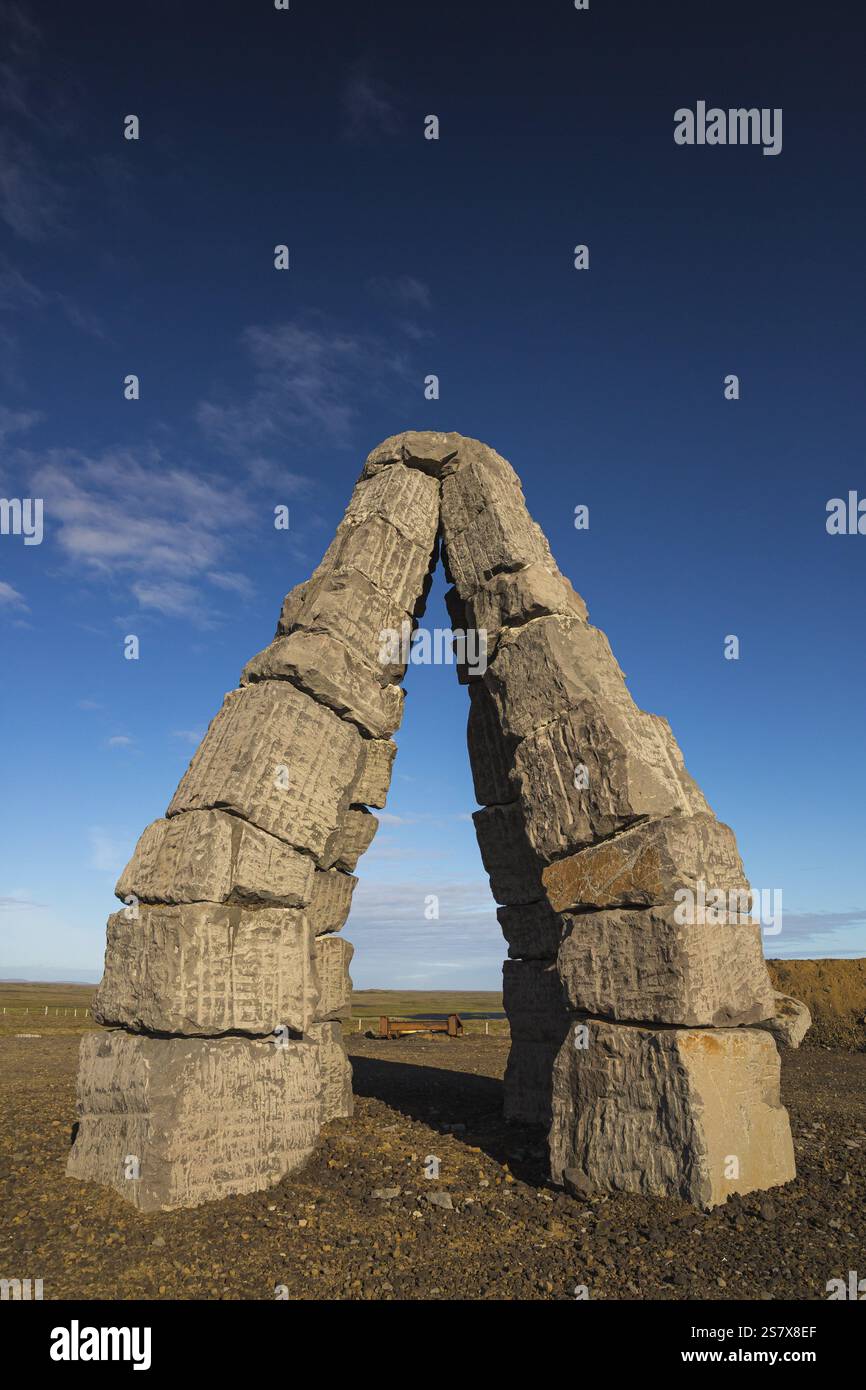 Arctic Henge, near Raufarhoefn, Iceland, It is inspired by the mythical ...