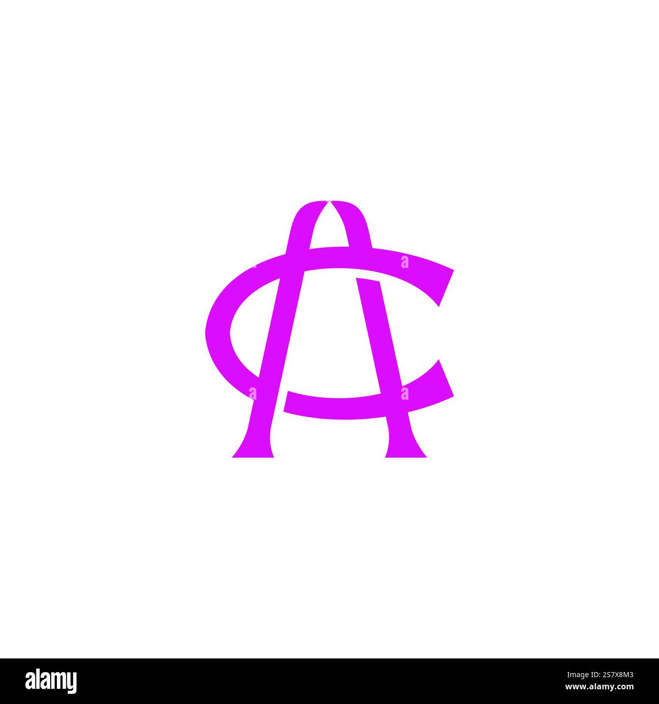 CA or AC creative unique logo vector design Stock Vector