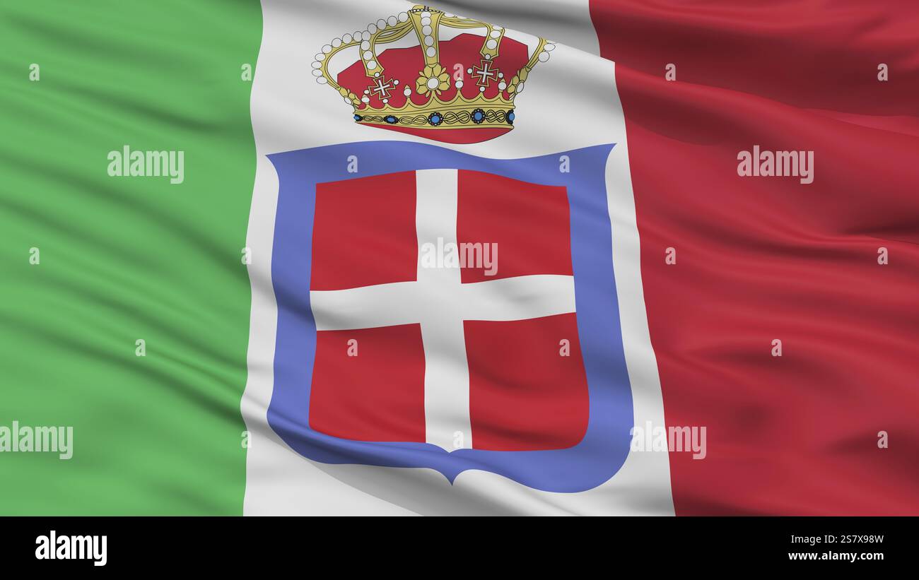 Italian Monarchy Flag, Closeup View Stock Photo - Alamy