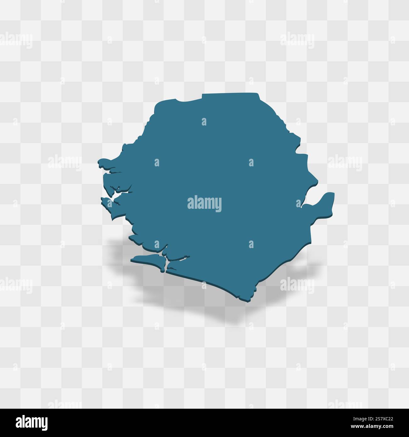 Sierra Leone high detailed vector representation of country silhouette ...