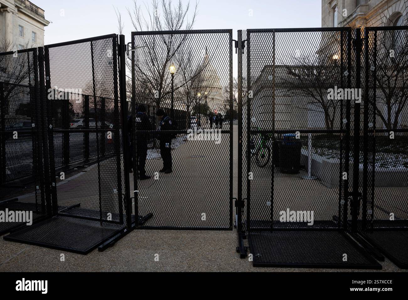 Security fencing is seen near the U.S. Capitol building ahead of the