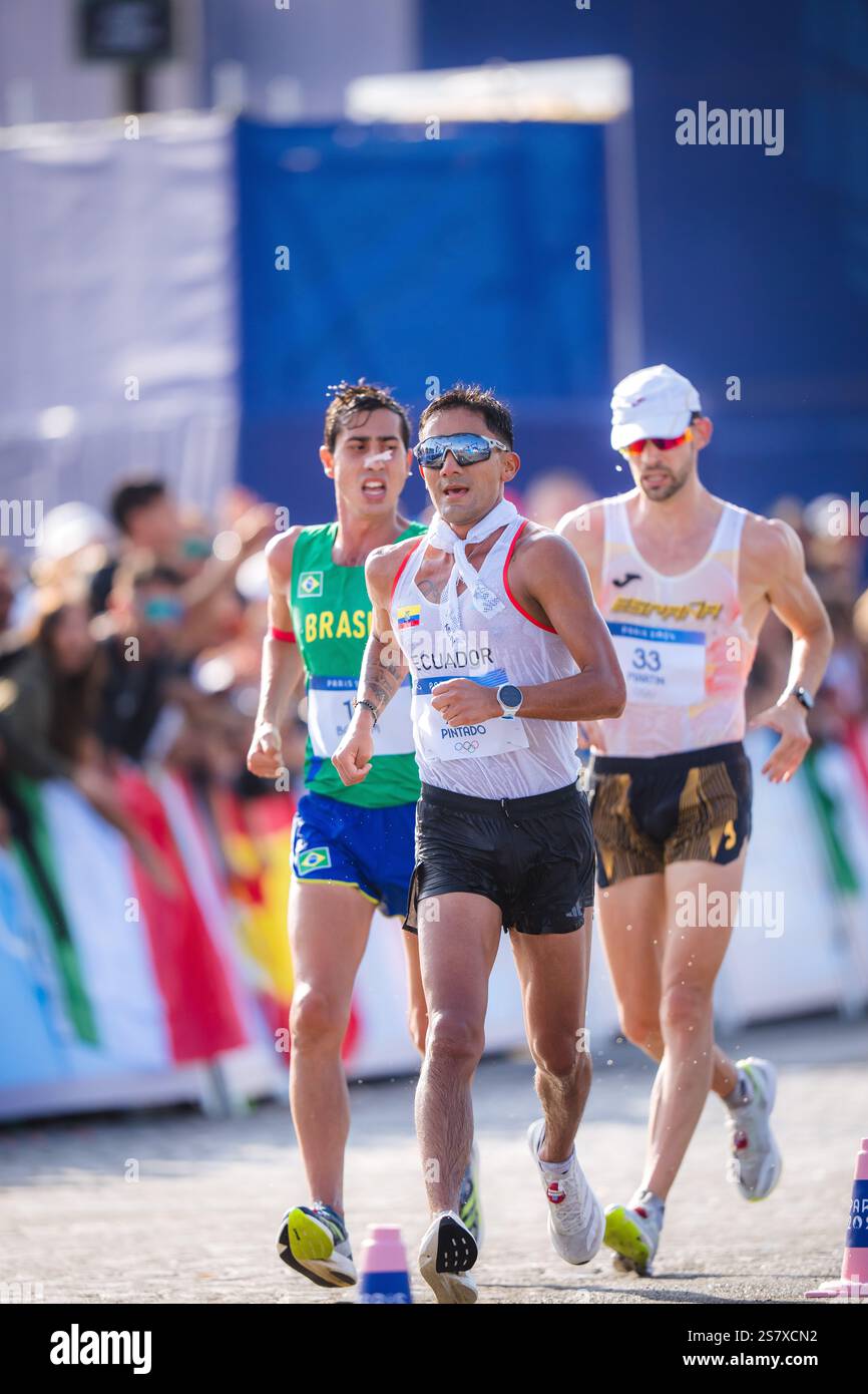 Daniel Pintado participating in the 20 Kilometer Race Walk at the Paris ...