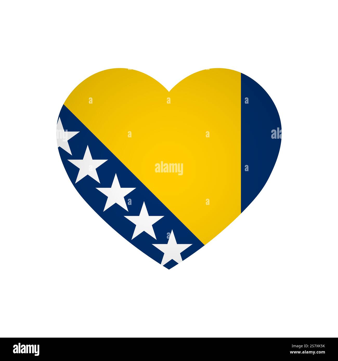 Bosnia and Herzegovina flag - rectangle colorful flag representing a country cultural identity and heritage. The essence of national pride and unity. Attached by the corners in a paper album Stock Vector