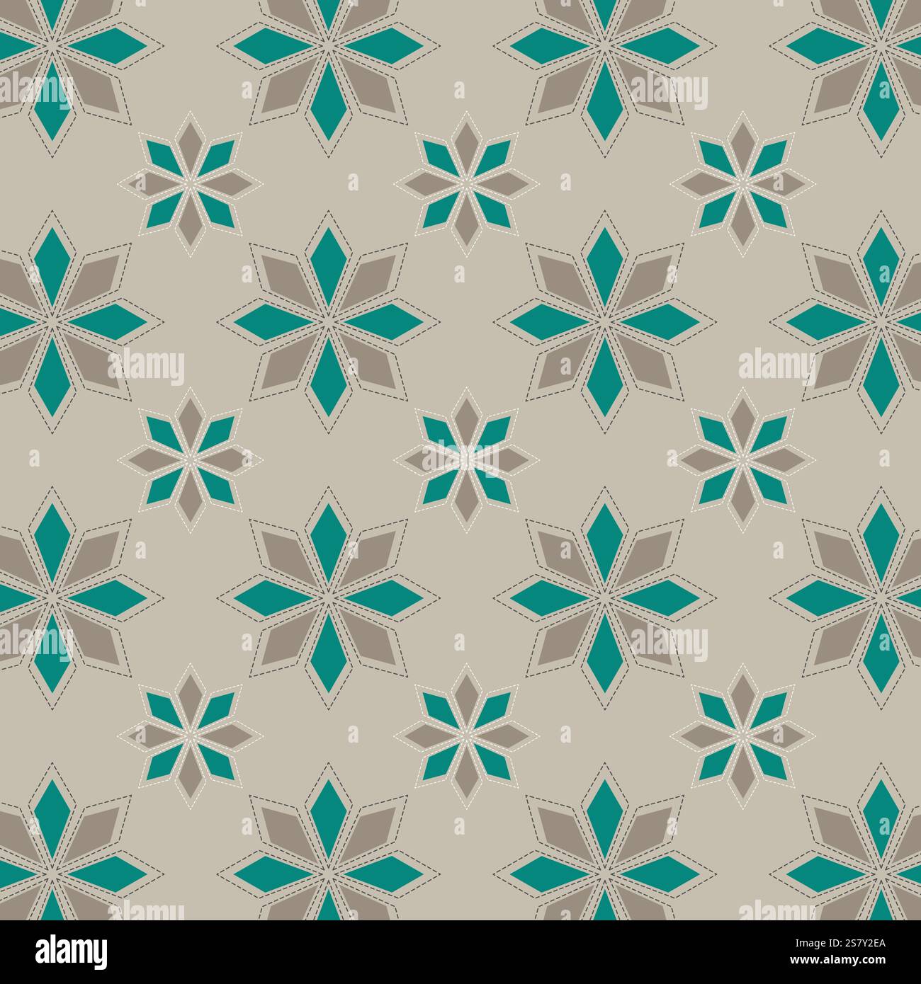 Scandinavian nordic pattern, pastel cool gray-green colors. For textiles, wrapping, packaging. Vector illustration Stock Vector
