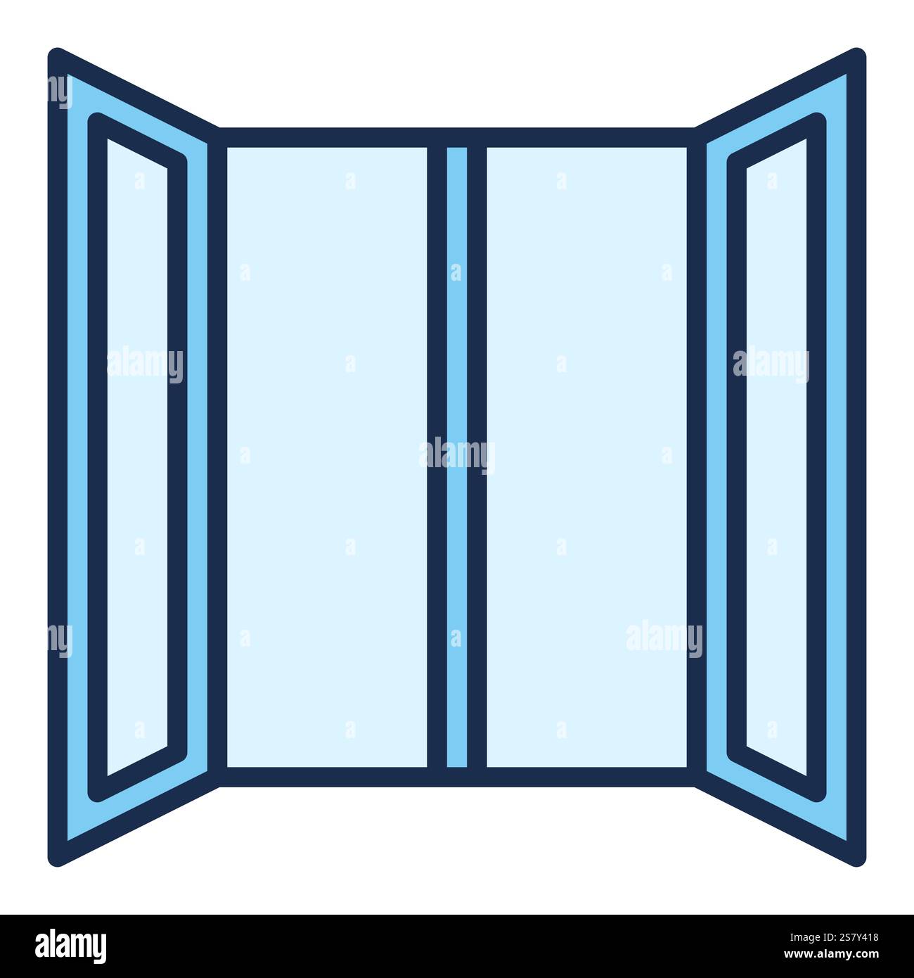 Opened Window vector concept colored icon or design element Stock Vector