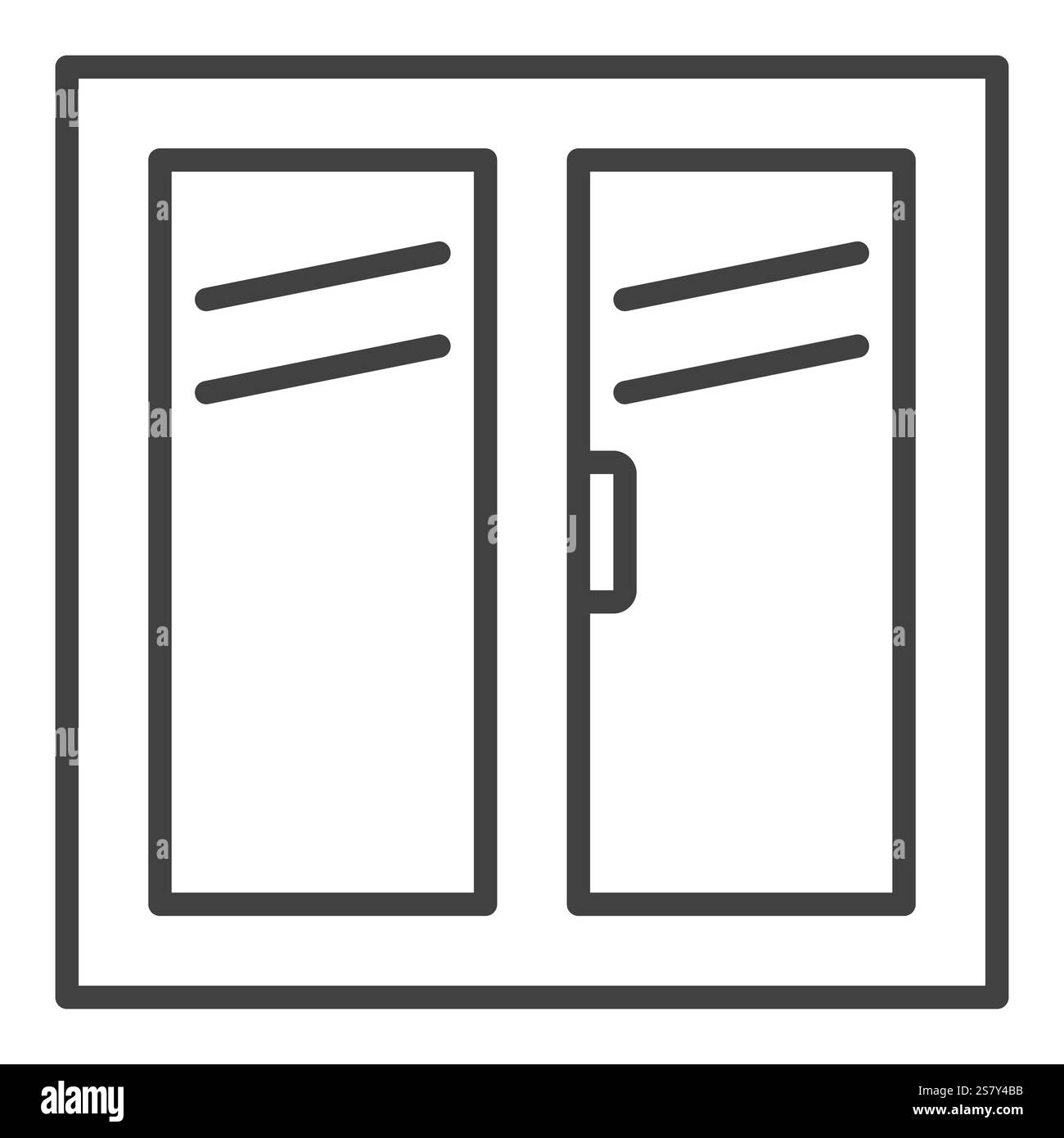 Closed Plastic Portal vector Window concept linear icon or symbol Stock ...
