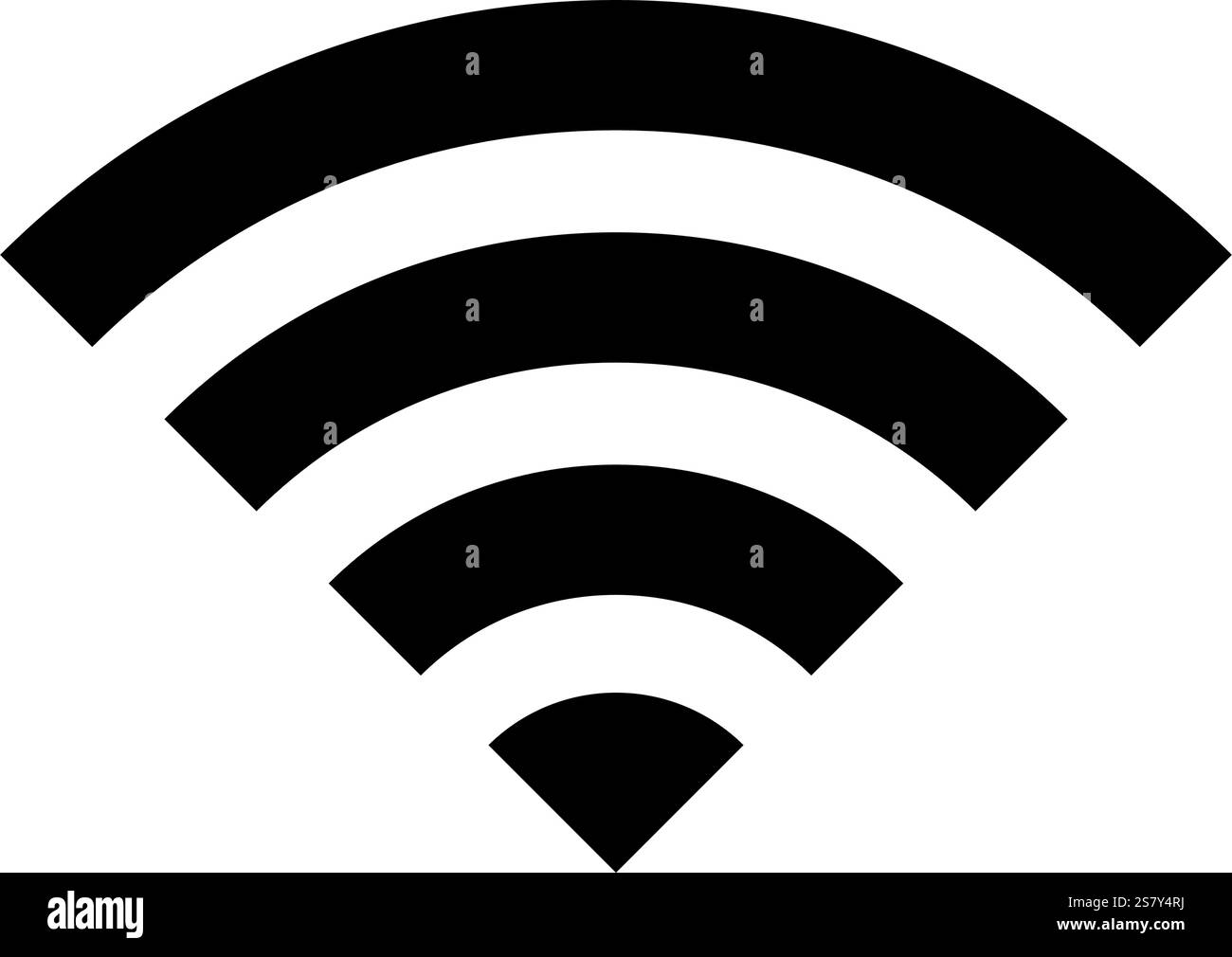 Wifi signal icon, simple black flat Wi-Fi wireless internet symbol ...