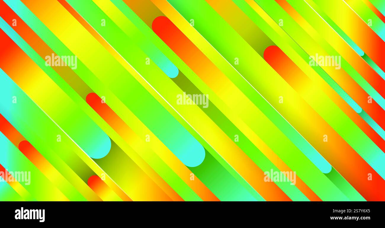 Trendy geometric colorful background with abstract lines. Banner design. Futuristic dynamic pattern. Vector illustration Stock Vector