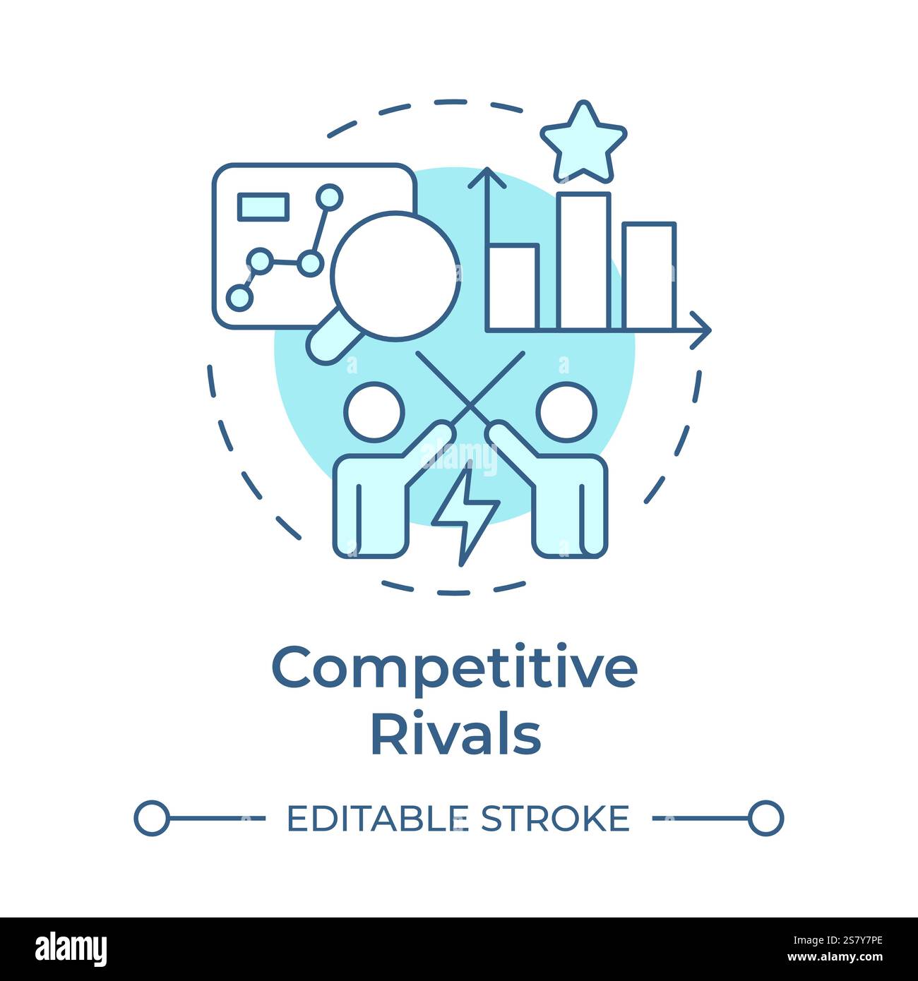 Competitive rivals soft blue concept icon Stock Vector Image & Art - Alamy
