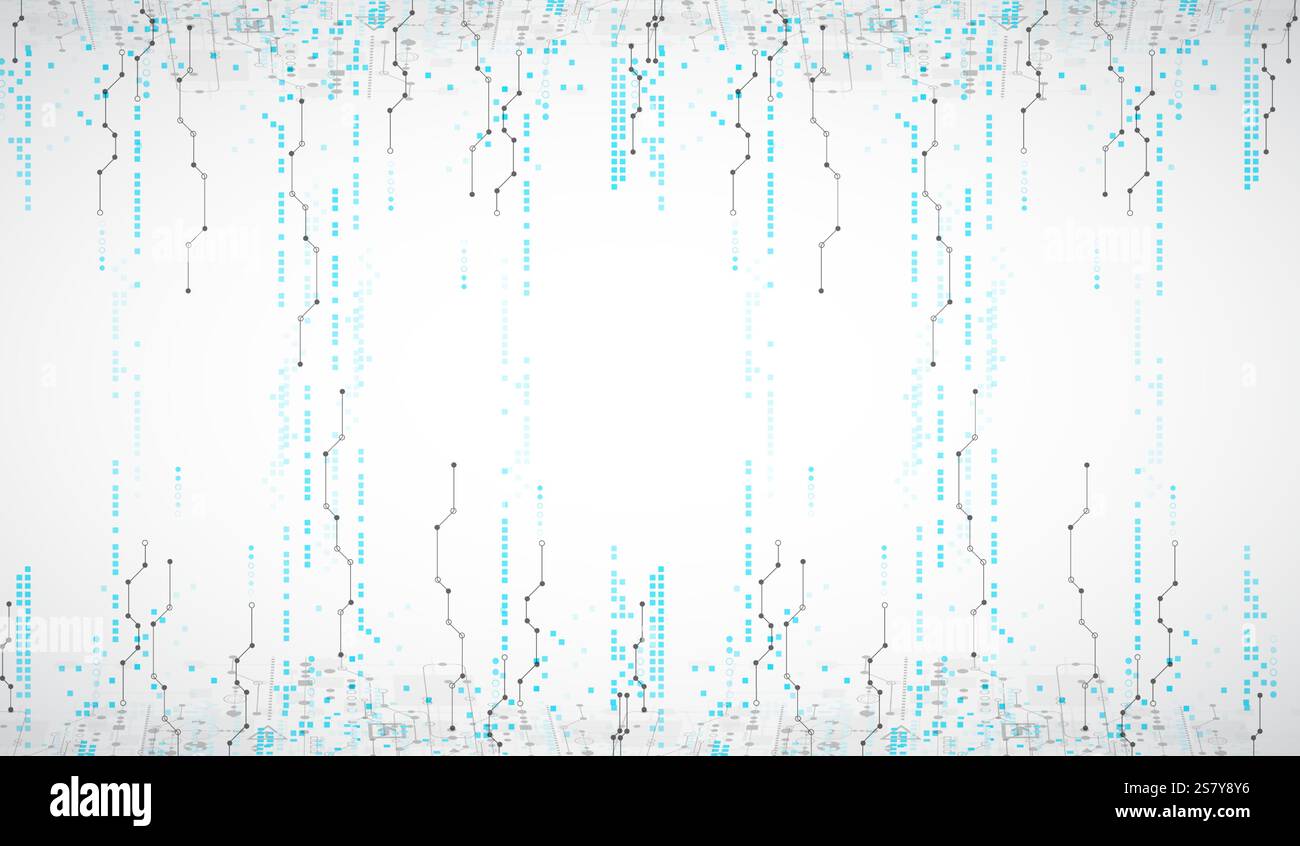 Abstract technology concept. Circuit board, high computer color ...