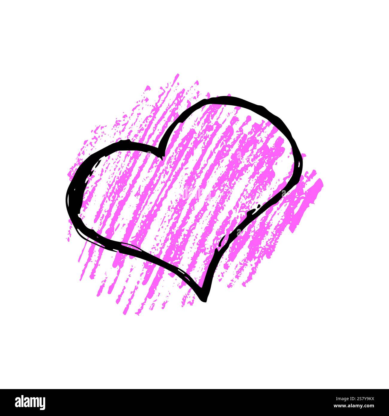 Sketch Scribble Hearts on red background. Hand drawn Pencil Scribble Hearts. Vector illustration Stock Vector