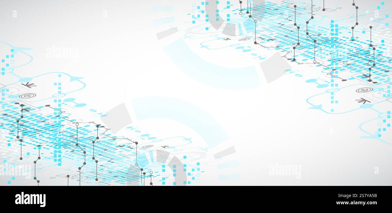 Abstract technology concept. Circuit board, high computer color ...