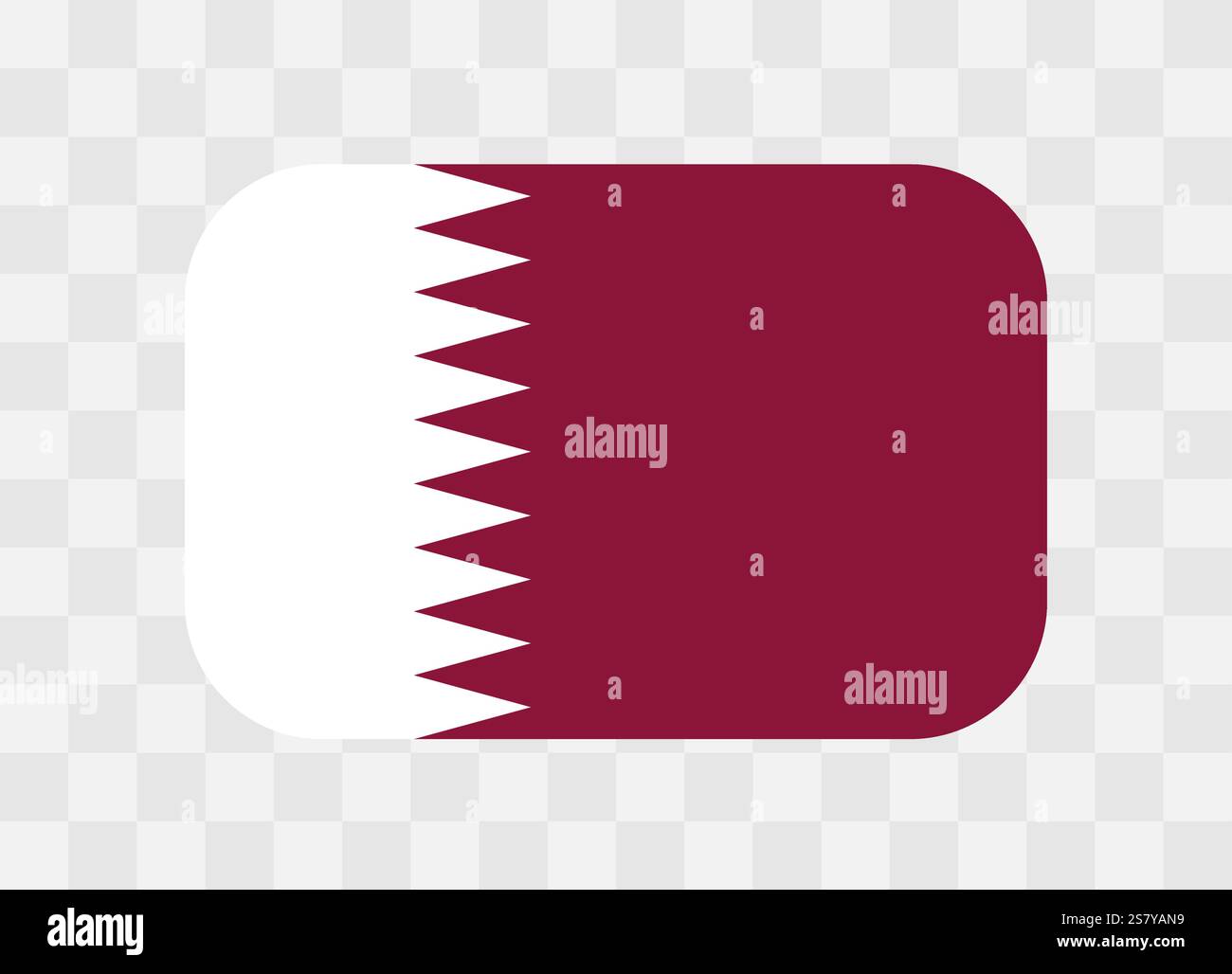 Qatar flag - rounded rectangle colorful flag representing a country ...
