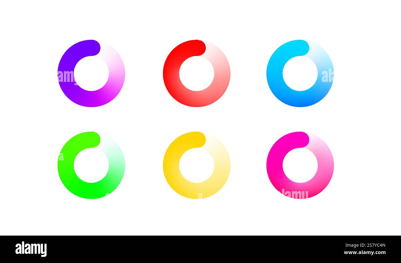 Circular loading of the program, color set. Vector Stock Vector Image ...