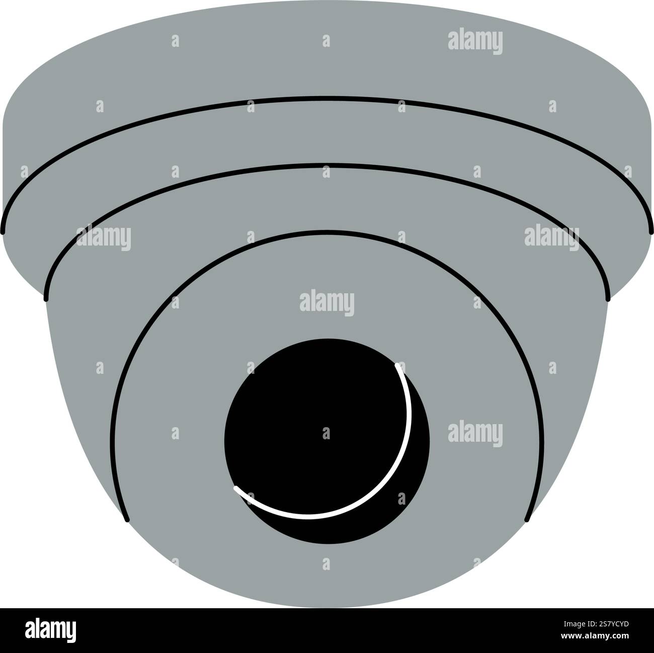 Fixed CCTV camera. Security surveillance system. Vector illustration ...