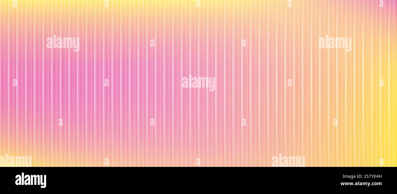 Acrylic glass, colorful gradient behind ribbed plastic texture Stock Vector
