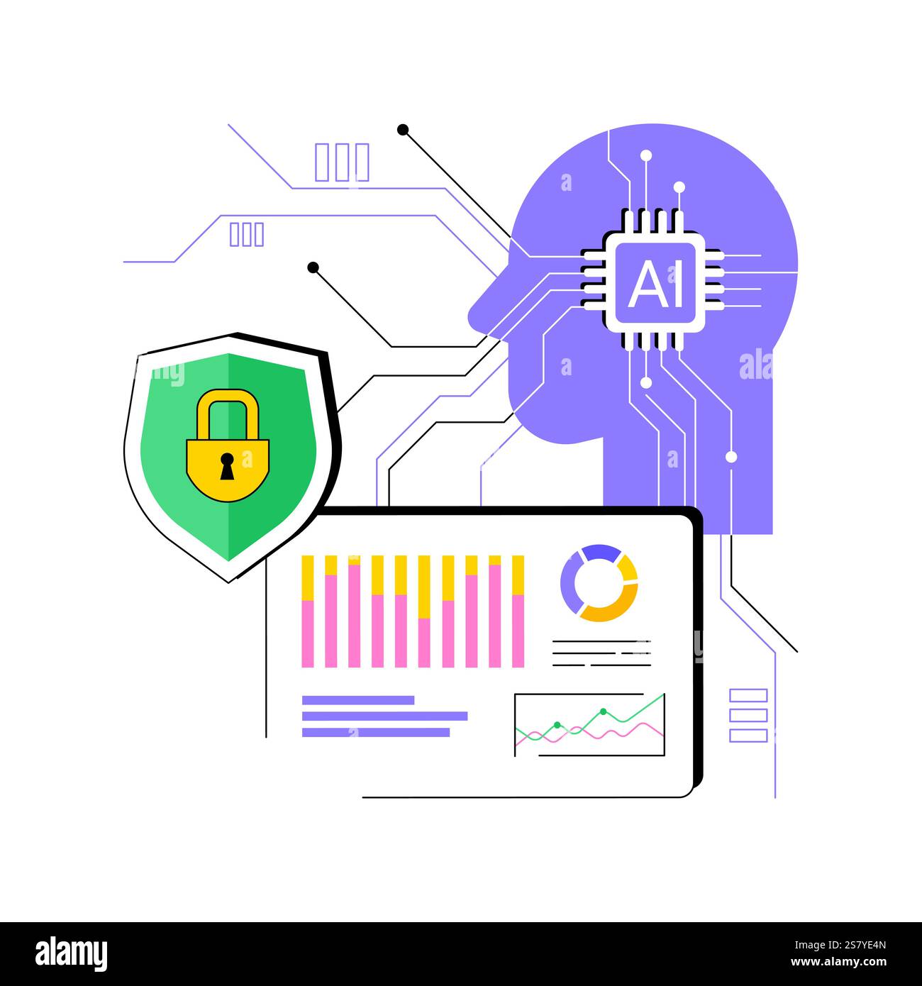 AI-Optimized Security Audits abstract concept vector illustration Stock ...