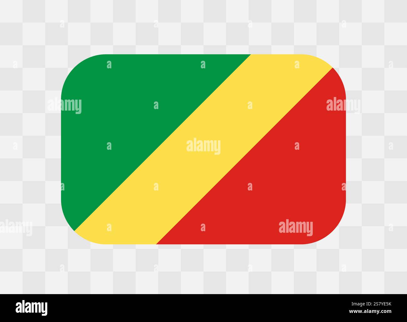 Republic of the Congo flag - rounded rectangle colorful flag ...