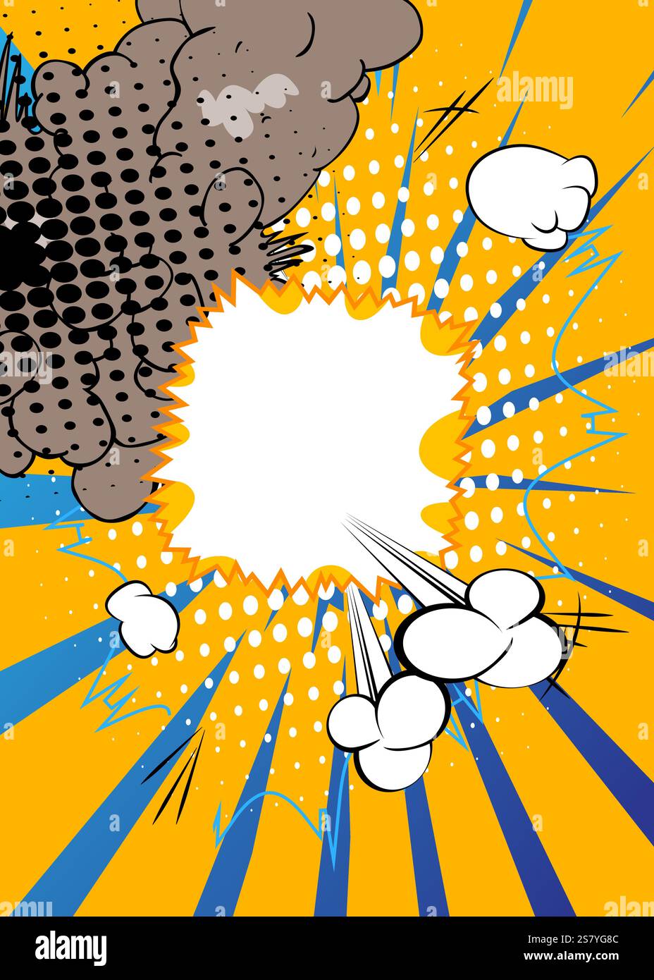 Cartoon Background, comic book backdrop. Retro vector comics pop art ...
