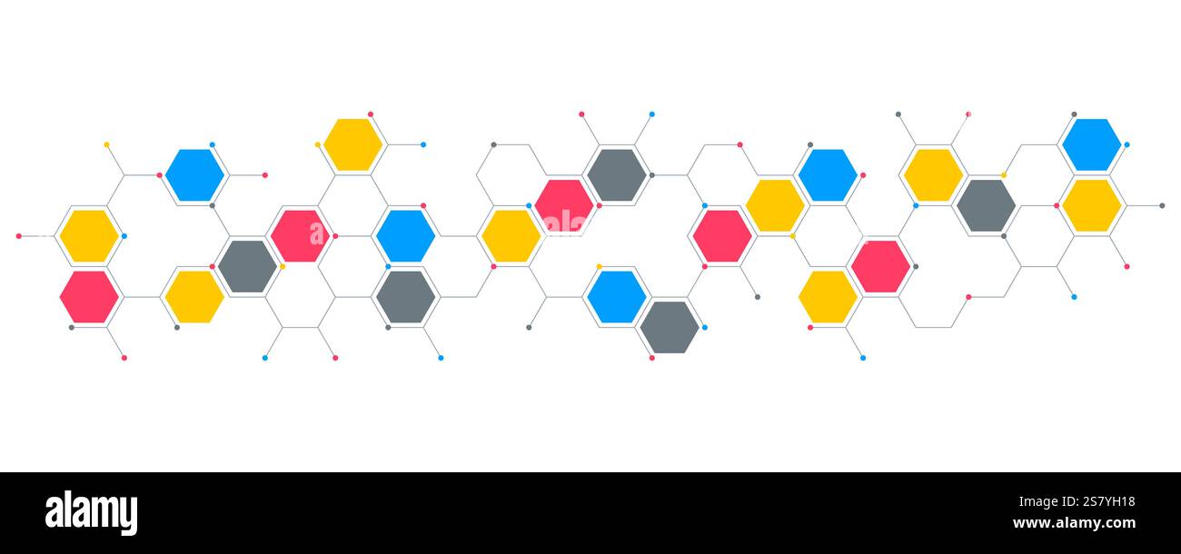 Abstract design element with geometric background of hexagons shape pattern. Vector illustration Stock Vector
