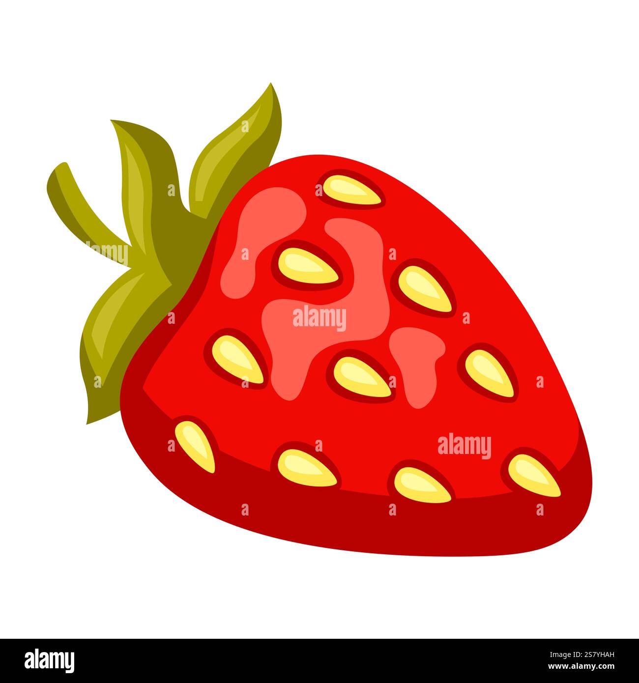 Illustration of strawberry. Stylized food object for cooking recipe and ...
