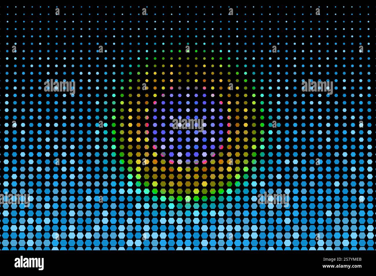 Halftone honeycomb science and technology template background, vector design banner Stock Vector