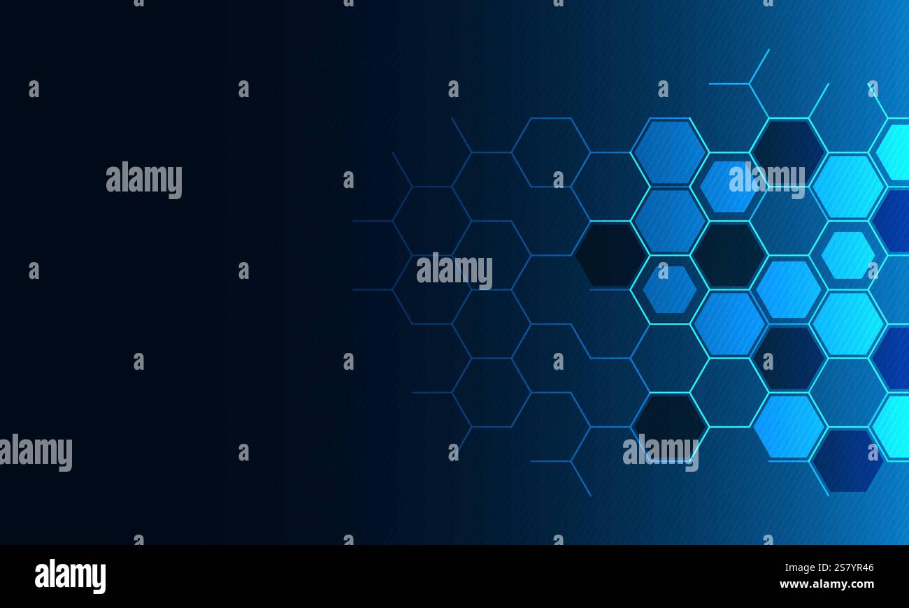 Abstract technology background and design element with hexagons pattern ...