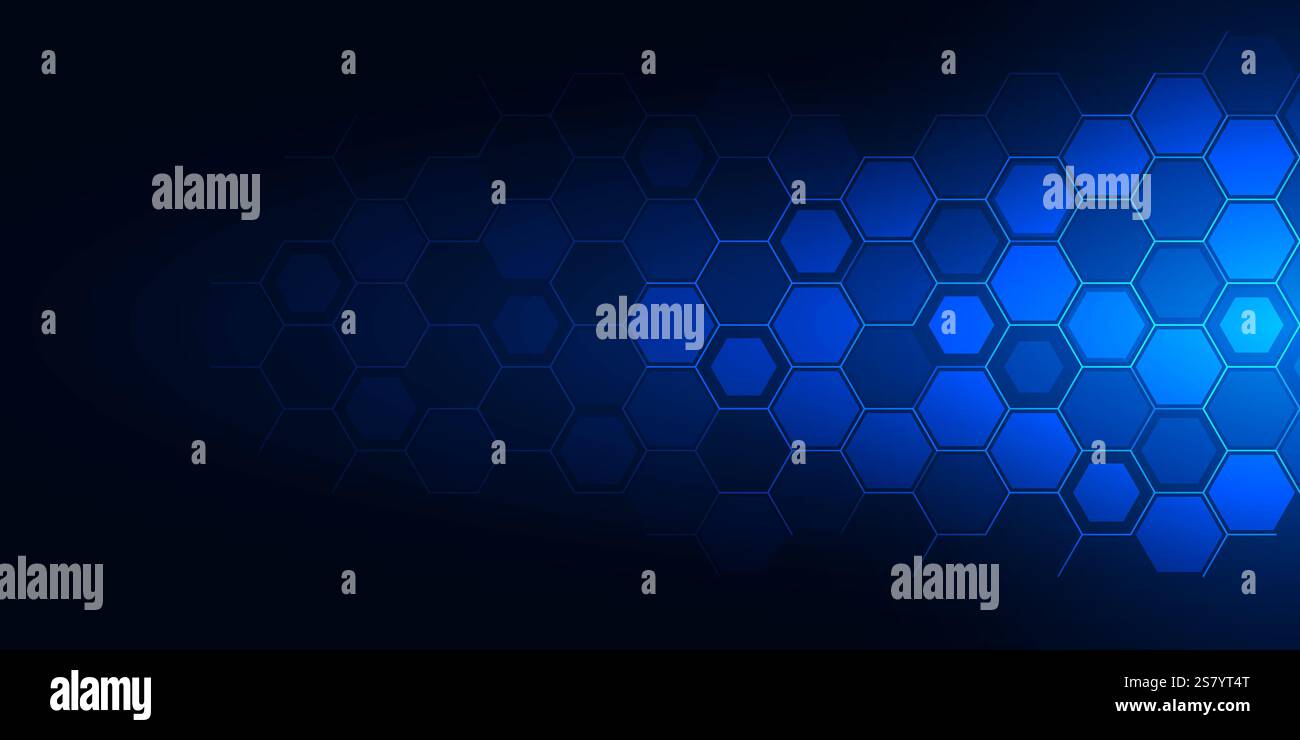 Abstract technology background and design element with hexagons pattern ...
