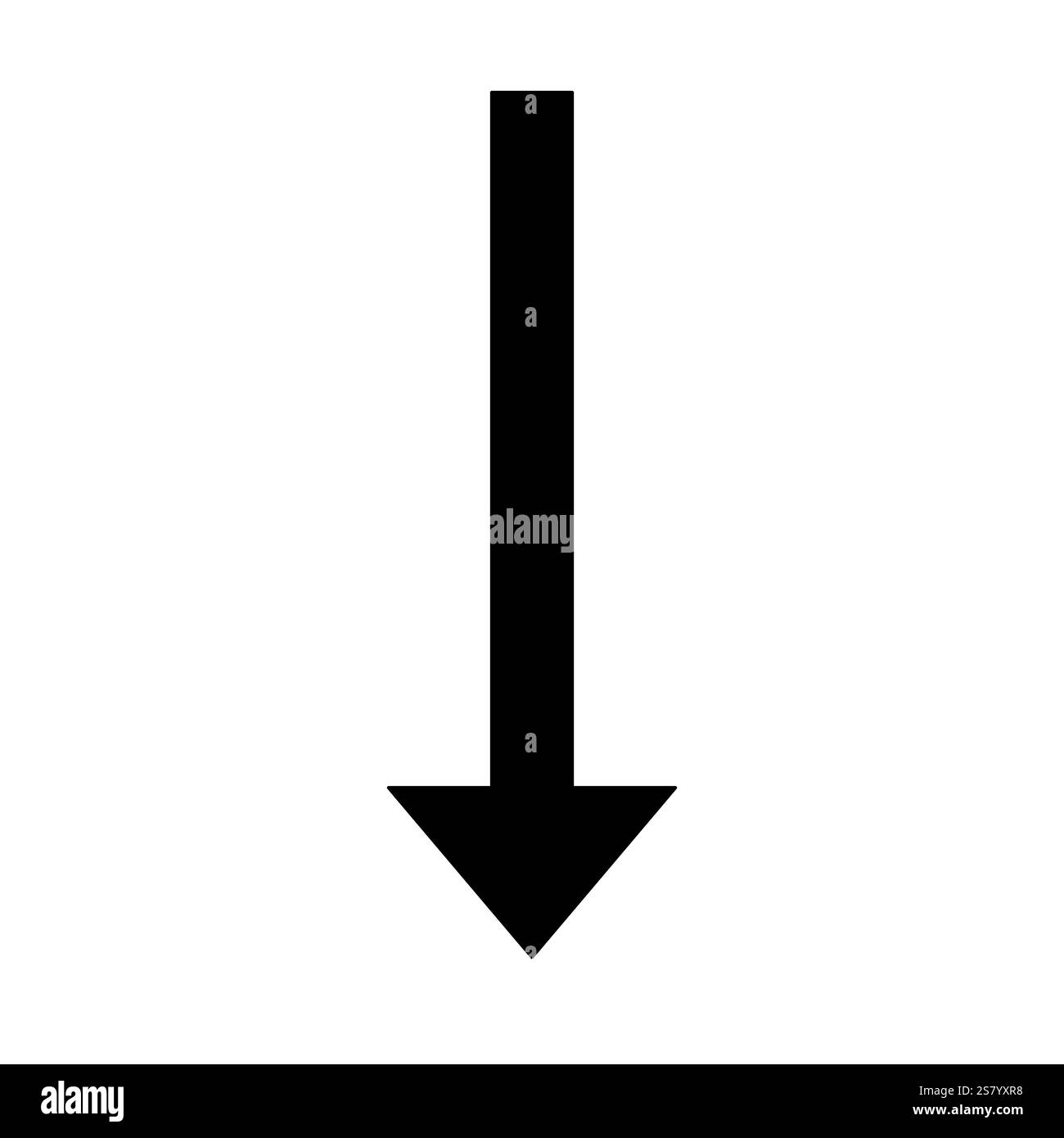 Vector flat arrow silhouette isolated on white background Stock Vector ...