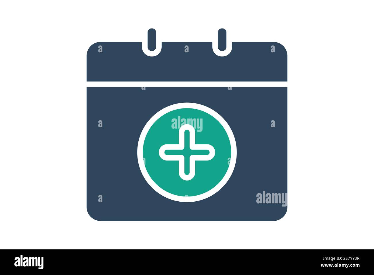 Add calendar icon. solid icon style. icon related to time and date. time elements vector illustration Stock Vector