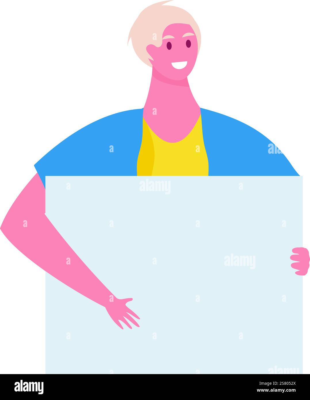 Smiling face advertising background happy Stock Vector Images - Alamy