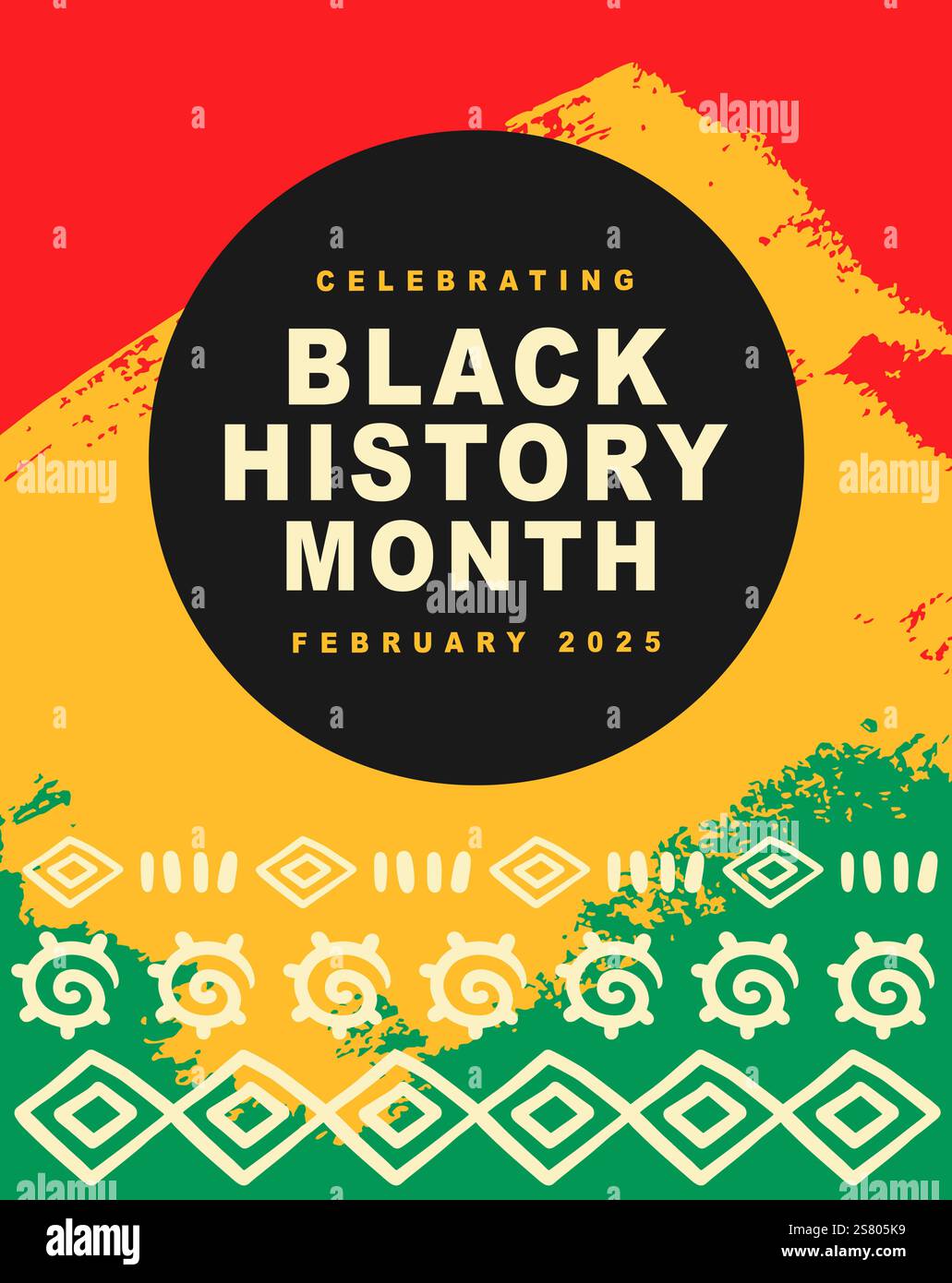 Black History Month 2025 African American Banner Stock Vector Image ...