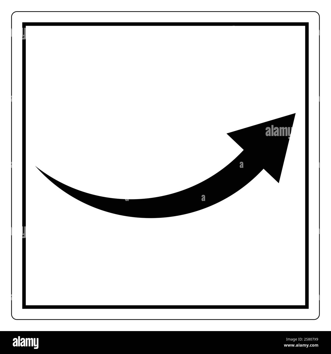 Black arrow icon in a square border pointing upward and to the right ...