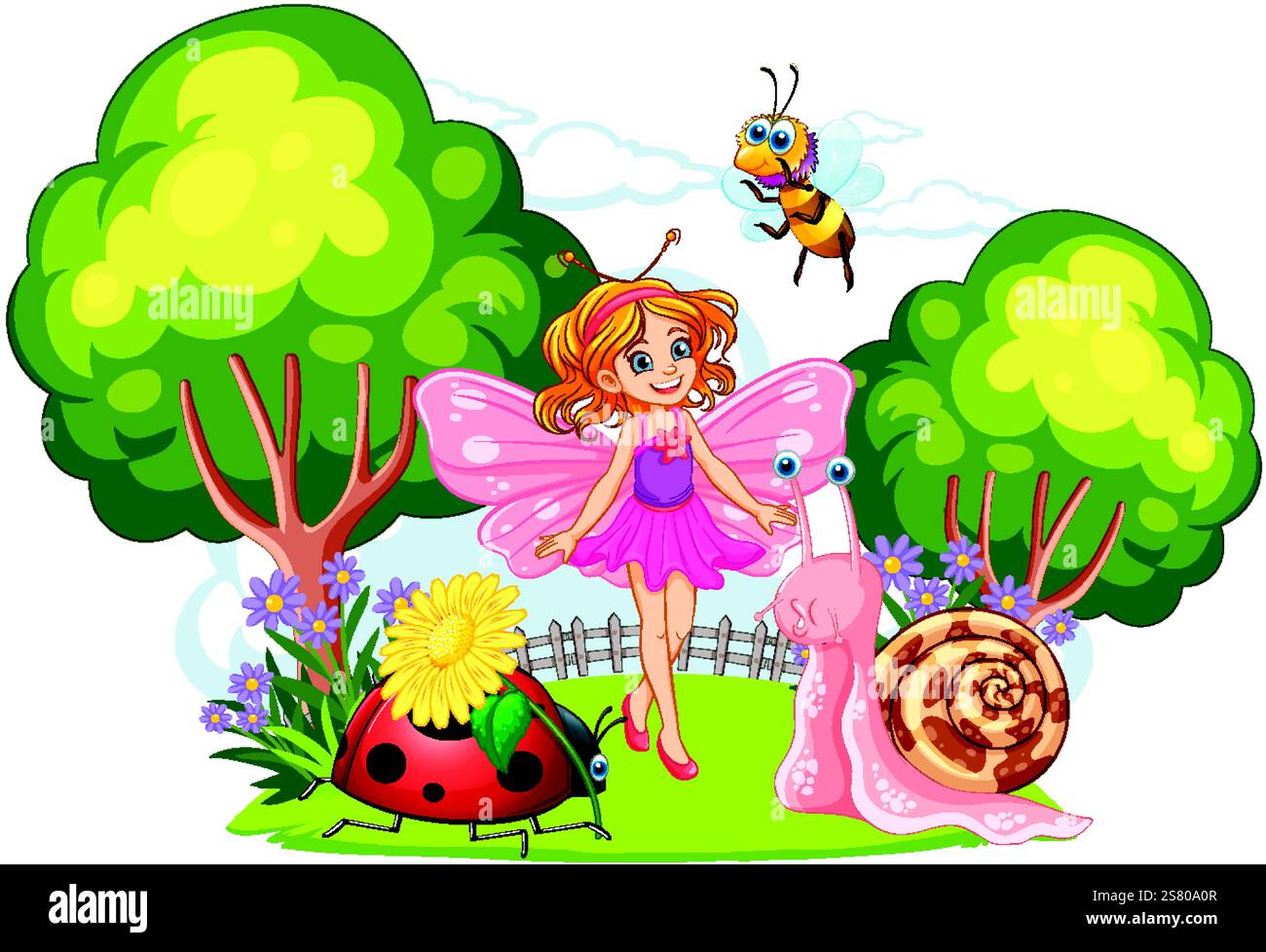 Magical garden vector vectors hi-res stock photography and images - Alamy