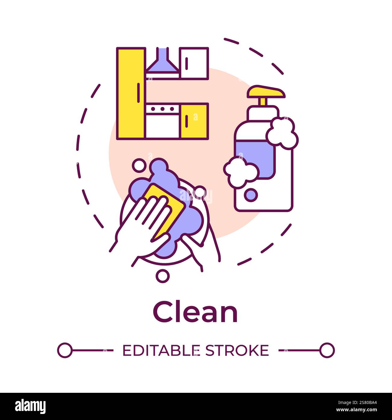 Clean multi color concept icon Stock Vector