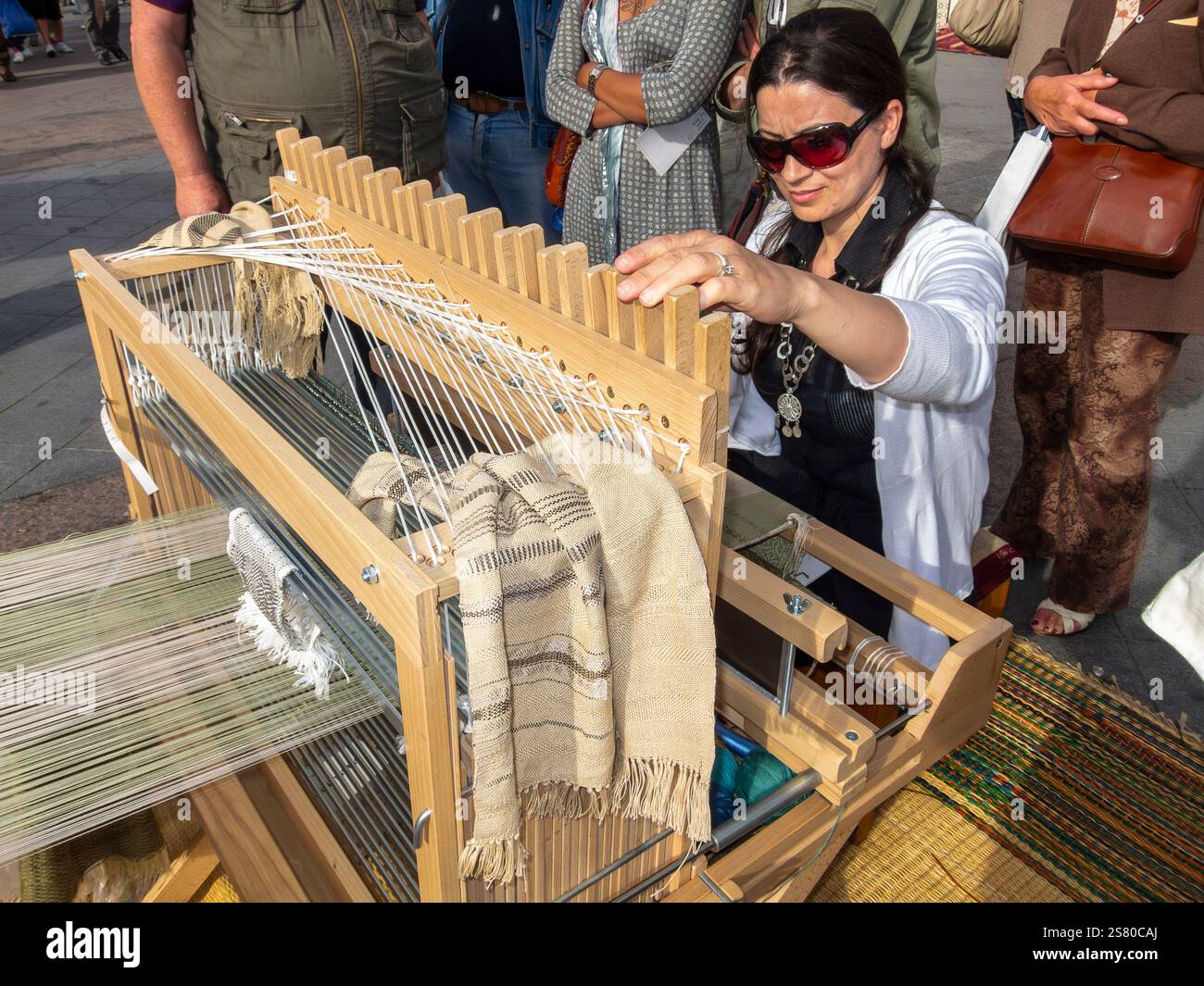 Paris, France, Public Events, North Africans, Woman Operating Weaving ...